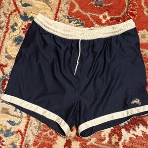 Tracksmith Navy and White Athletic Shorts